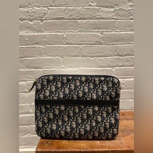 Dior Men's Monogram Black and Gray Laptop Bag